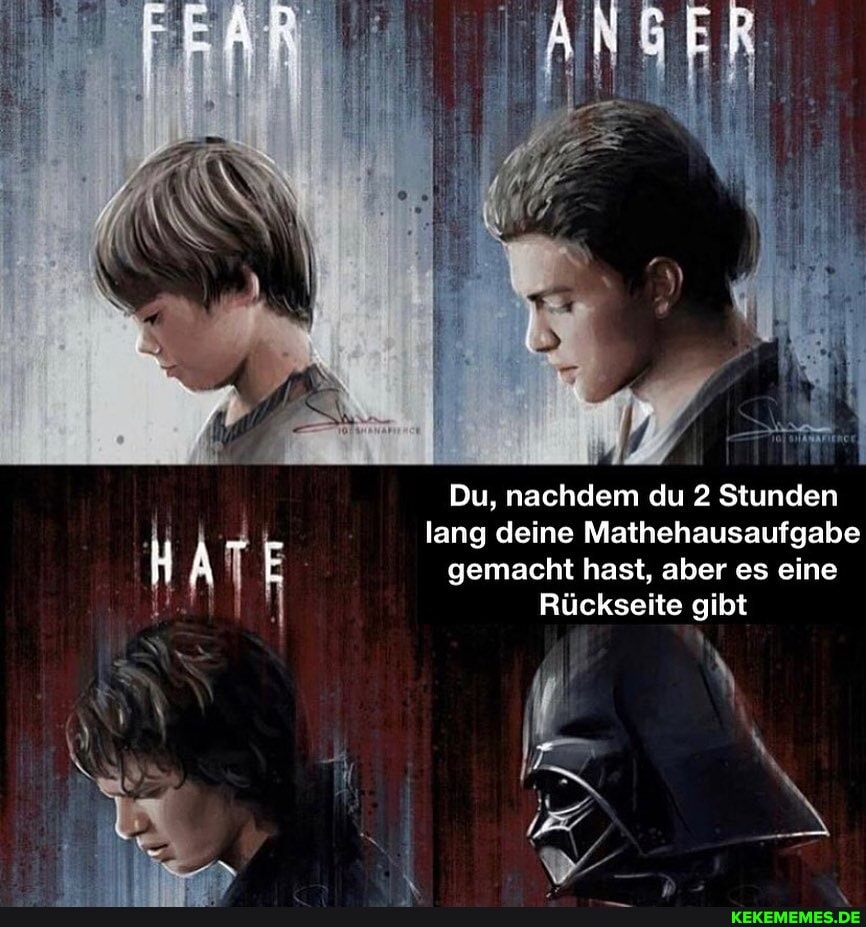 Du, nachdem du 2 Stunden
lang deine Mathehausaufgabe gemacht hast, aber es eine
Rückseite gibt