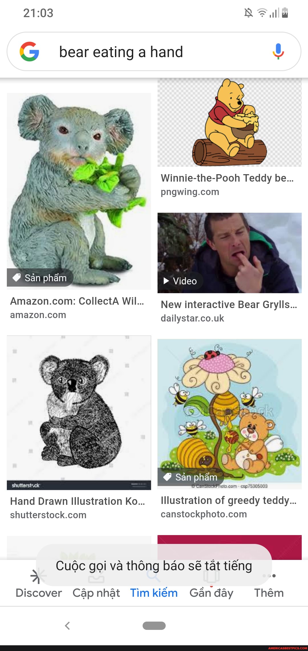 G bear eating a hand Winnie-the-Pooh Teddy be...
pngwing.com
Amazon.com: CollectA Wil.. New interactive Bear Grylls...
amazon.com dailystar.co.uk
E
San
Hand Drawn Illustration Ko... Illustration of greedy teddy...
shutterstock.com canstockphoto.com
3
tat tiéng
Discover Cápnhát Timkiém Ganday Thém