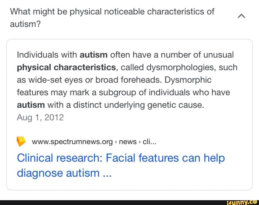 What Might Be Physical Noticeable Characteristics Of Autism