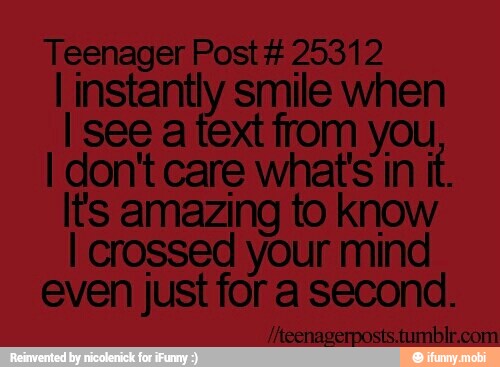 I see a text from you
Its amazing to know
I crossed mind