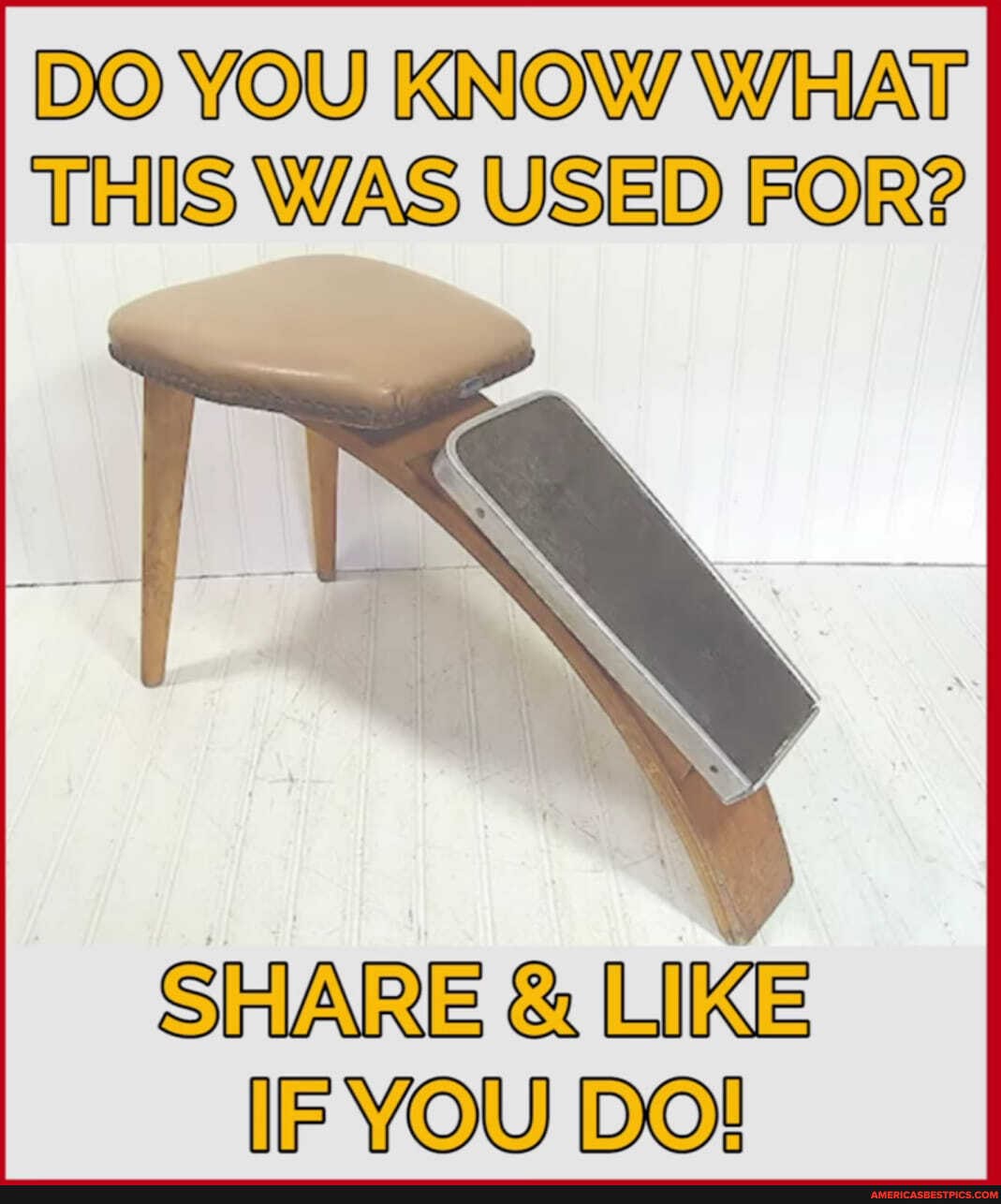 DO YOU KNOW WHAT THIS WAS USED FOR?
SHARE & LIKE IF YOU DO!