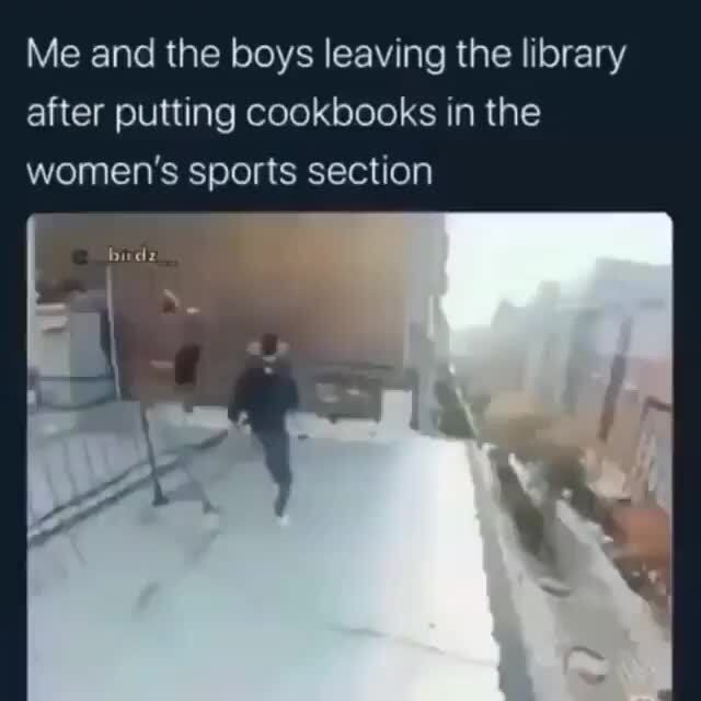 Me and the boys leaving the library
after putting cookbooks in the
women's sports section