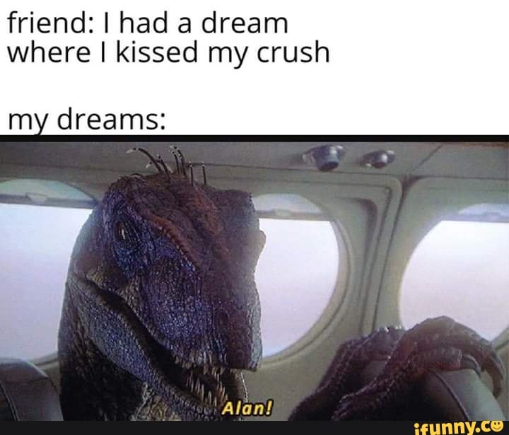 Friend I Had A Dream Where I Kissed My Crush Dreams Ifunny