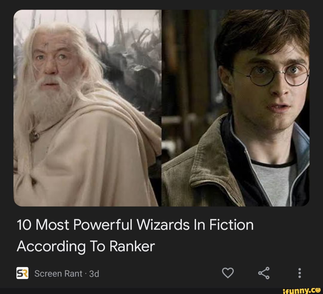 10 Most Powerful Wizards In Fiction According To Ranker Screen Rant ...