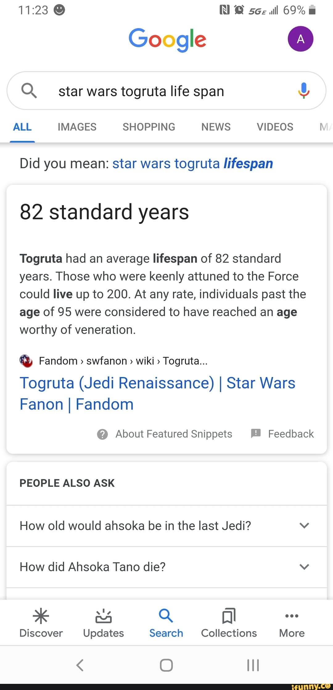 Star wars togruta lifespan