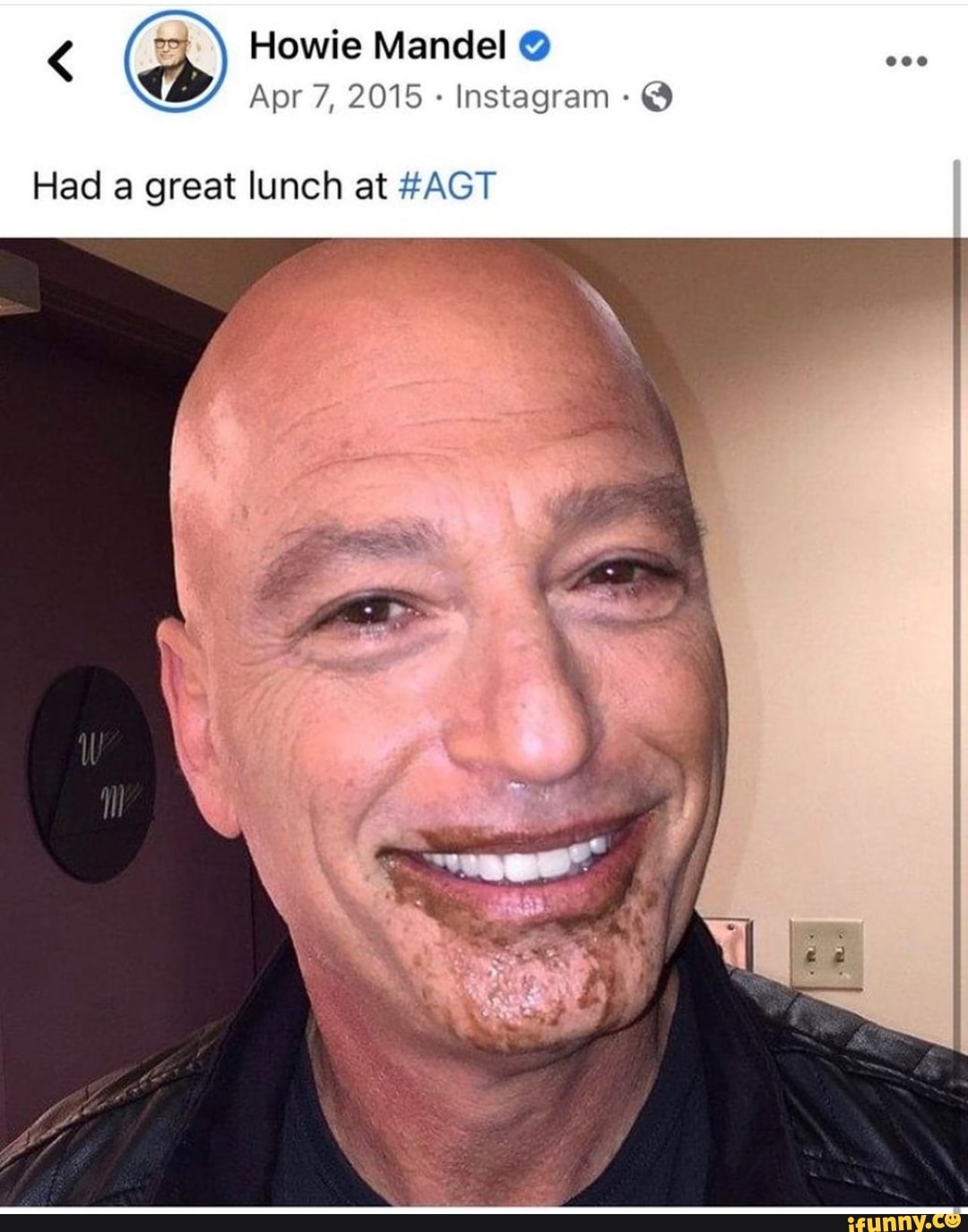 Howie Mandel
Apr 7, 2015 Instagram
Had a great lunch at #AGT