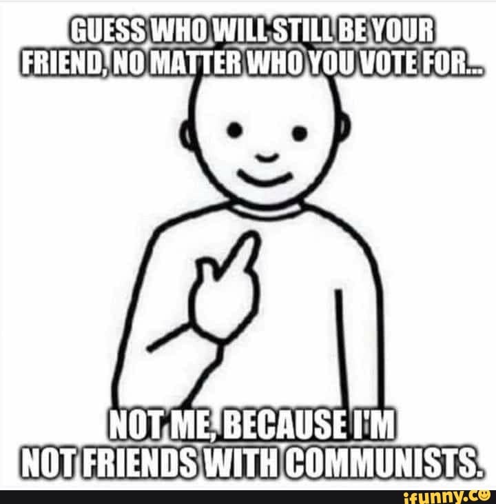 GUESS WHO WILL STILL BE YOUR FRIEND'NO MATTER YOU VOTE NOT, FRIENDS ...