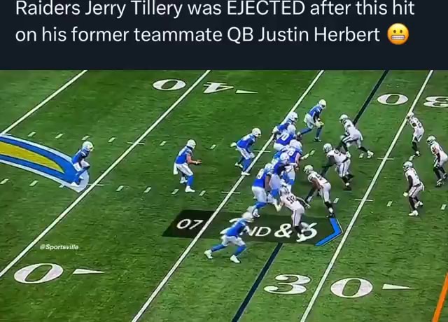 Jerry Tillery's hit on Justin Herbert irks ex-Charger teammates