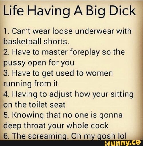 Life Having A Big Dick 1 Can T Wear Loose Underwear With