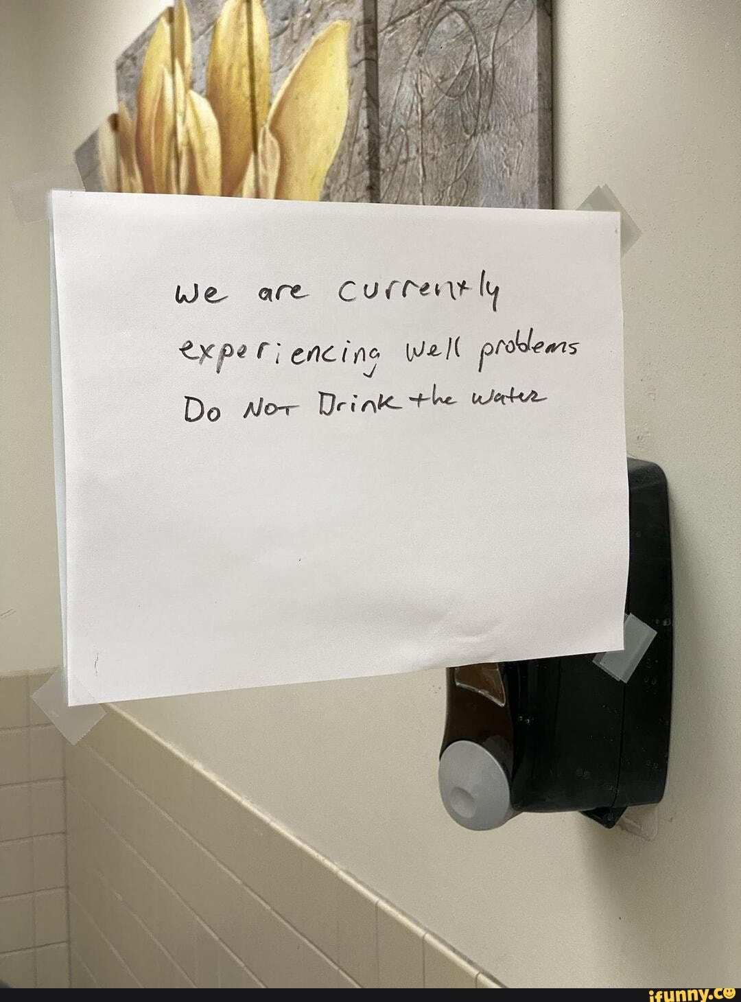 Is it a thing to drink from bathroom sinks? I sure as hell hope no one