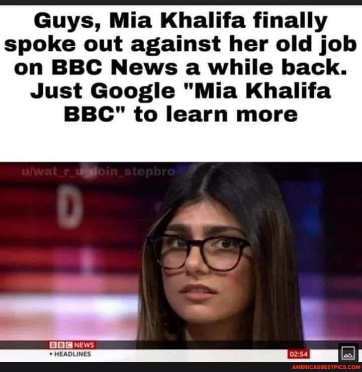 #miakhalifafans #bbc - Guys, Mia Khalifa finally spoke out against her old job on BBC News a