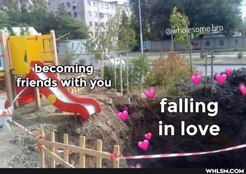 becoming friends with you
falling in love