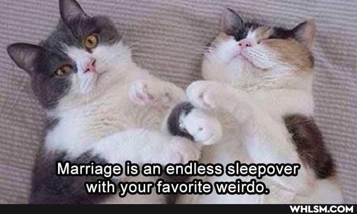 Marriage is an endless sleepover with your favorite weirdo