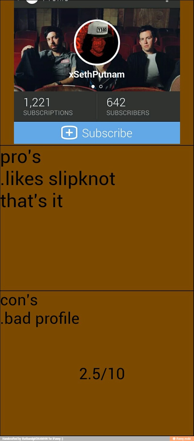 likes slipknot