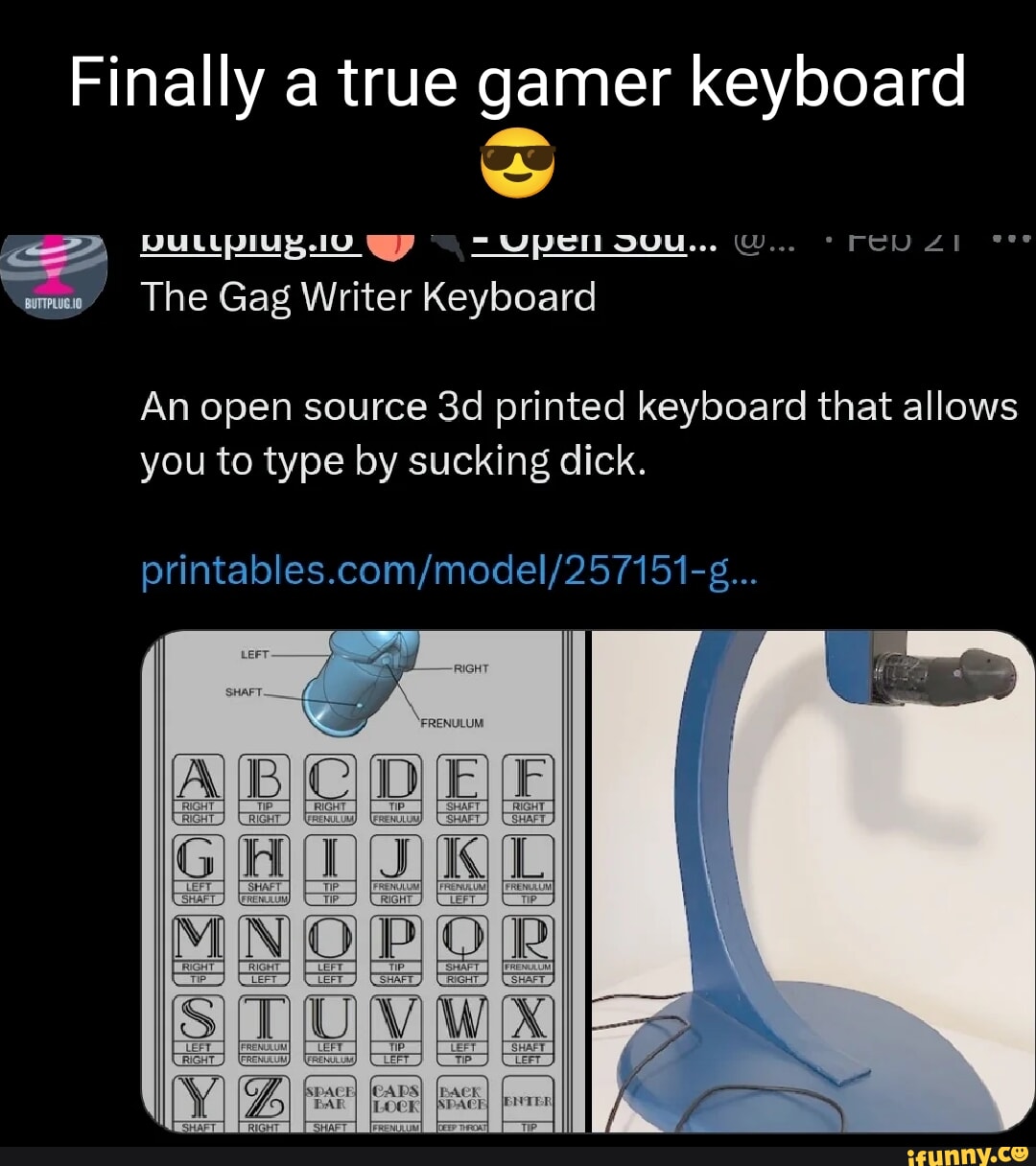 Finally a true gamer keyboard MEW WWW... The Gag Writer Keyboard An