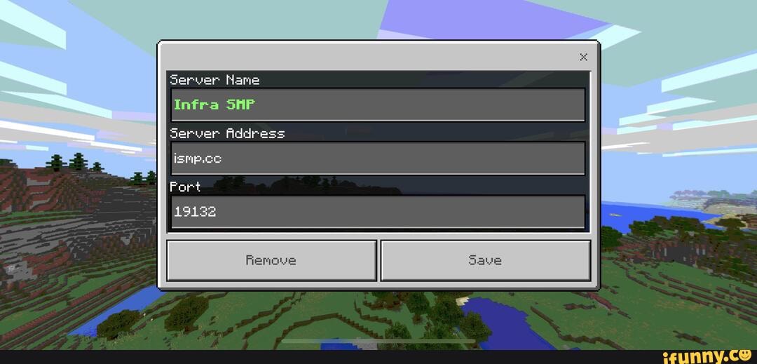 Infra SMP Server Address Port - iFunny