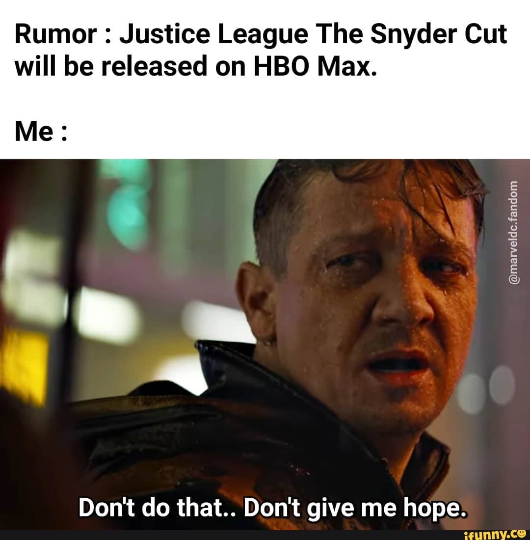 Rumor : Justice League The Snyder Cut will be released on HBO Max. Me ...