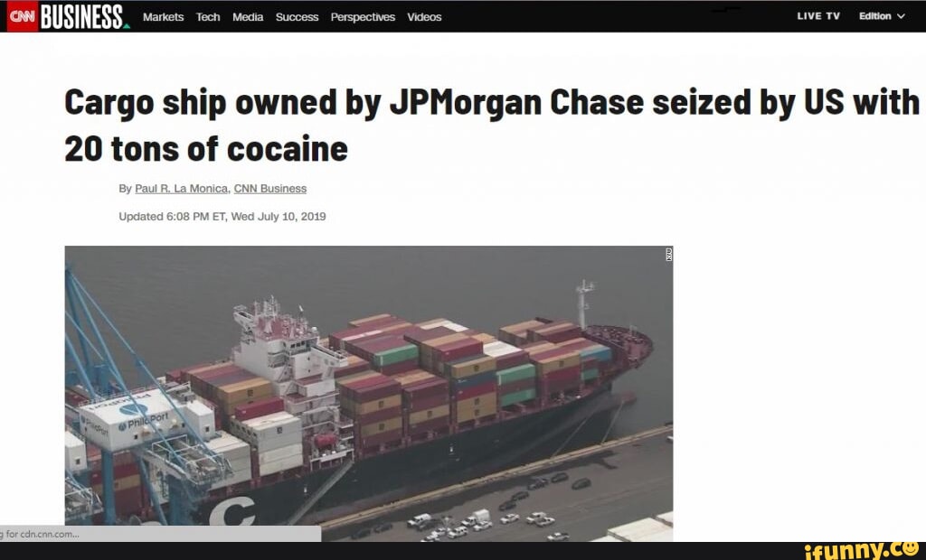 LIVE Cargo ship owned by Chase seized by US with 20 tons of