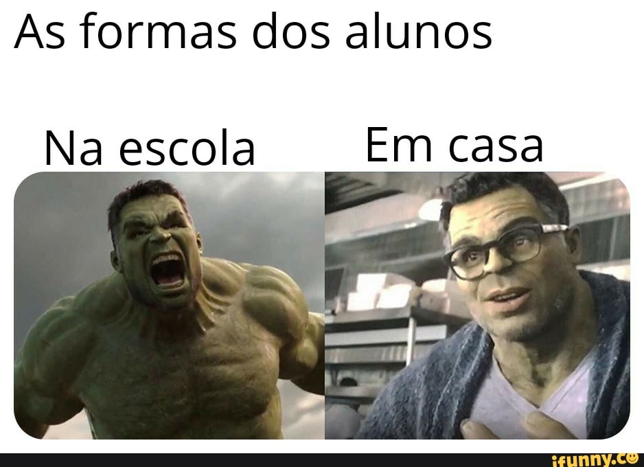 As formas dos alunos