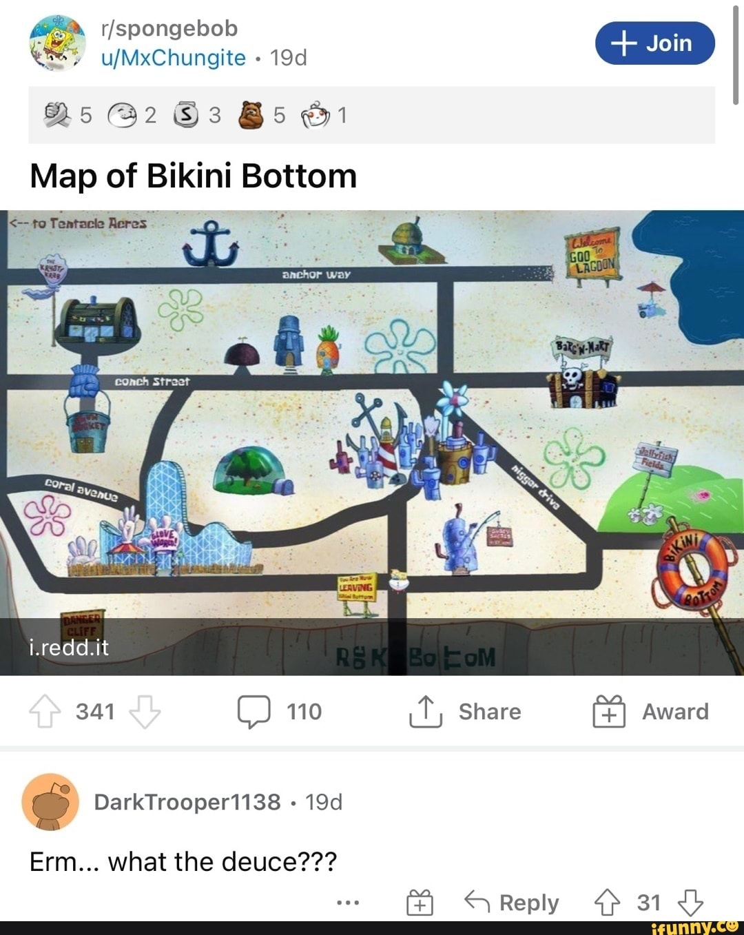 Bikini Bottom Map
