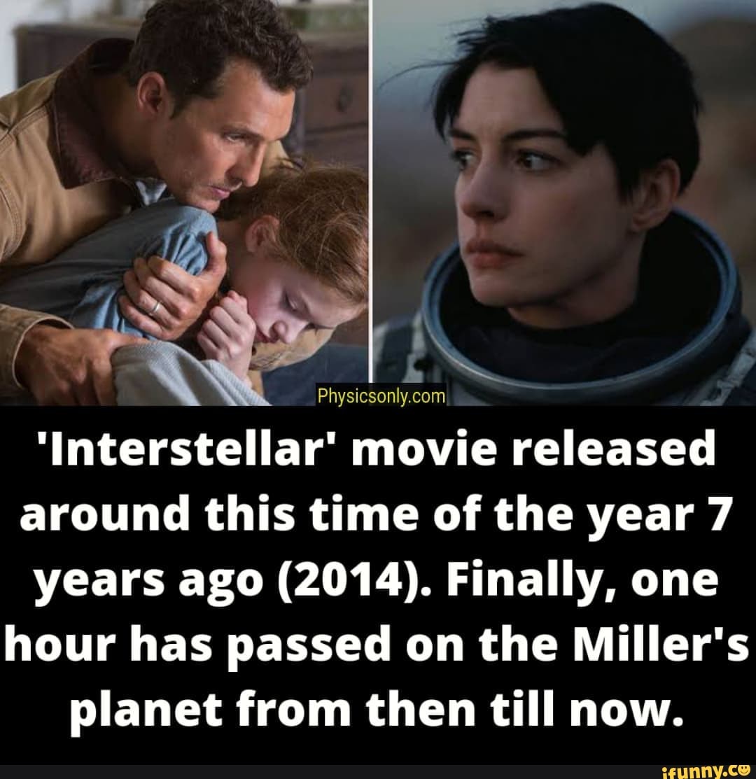 "Interstellar' movie released around this time of the year 7 years ago