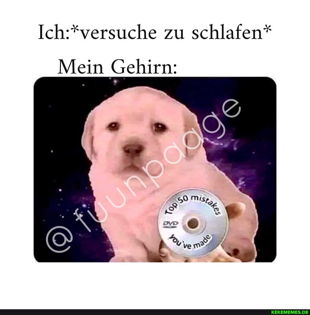 zu schlafen*
Mein Gehirn: