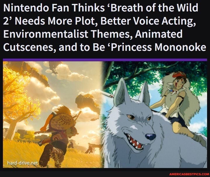 Nintendo Fan Thinks 'Breath of the Wild 2' Needs More Plot, Better Voice  Acting, Environmentalist Themes, Animated Cutscenes, and to Be 'Princess  Mononoke