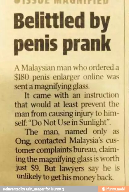 Belittled By Penis Prank A Malaysian Man Who Ordered A 180 Penis Enlarger Online Was Sent