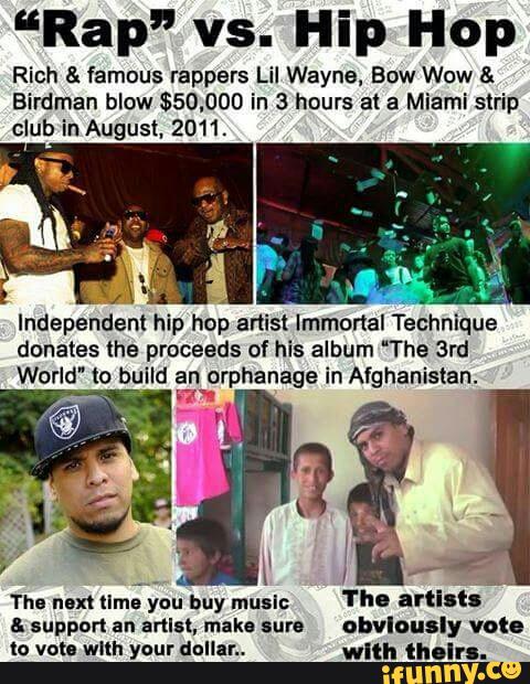 Rap L Vs Hip Hop Rich And Famous Rappers Lil Wayne Bow Wow And Birdman