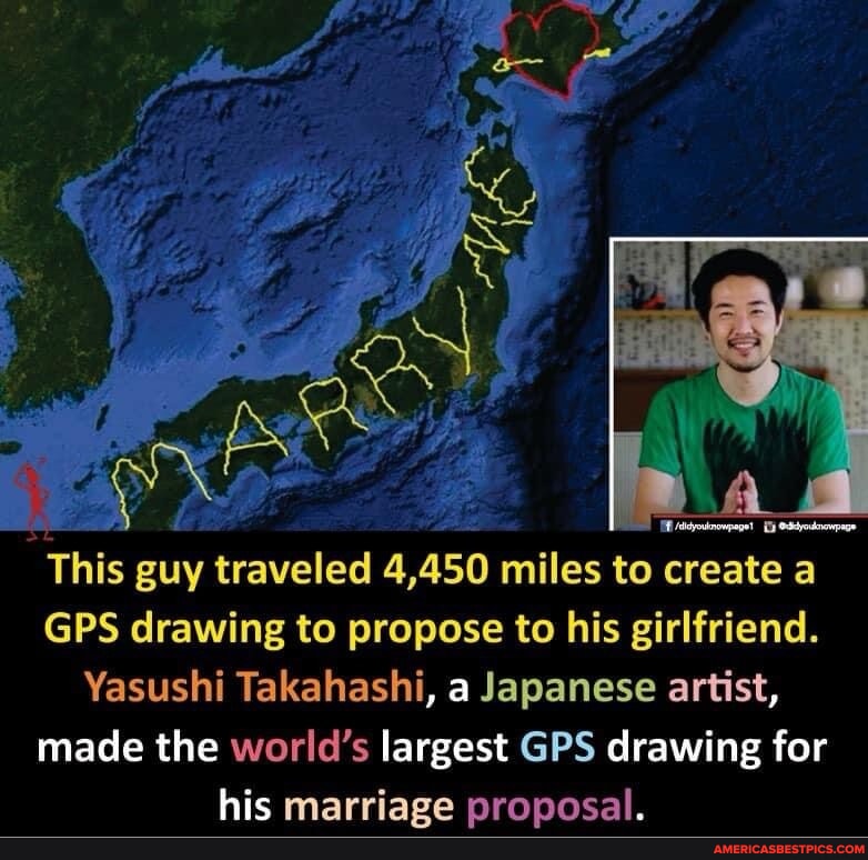 This Guy Traveled 4,450 Miles To Create A GPS Drawing To Propose To His ...