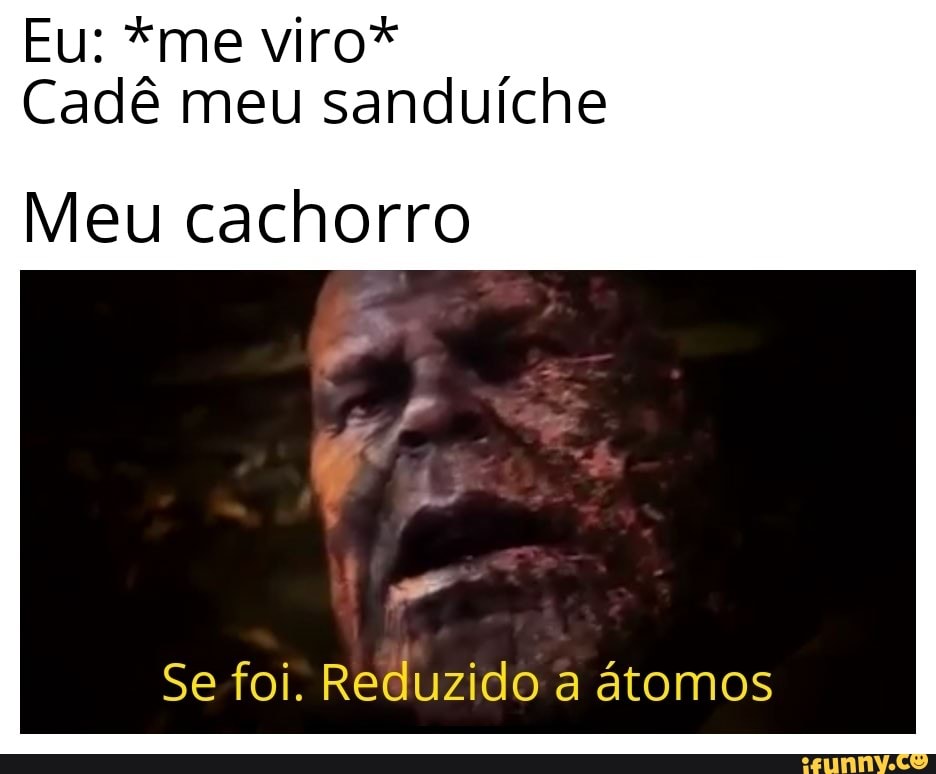 Cadé meu sanduiche
Meu cachorro
Se foi. Reduzido a atomos