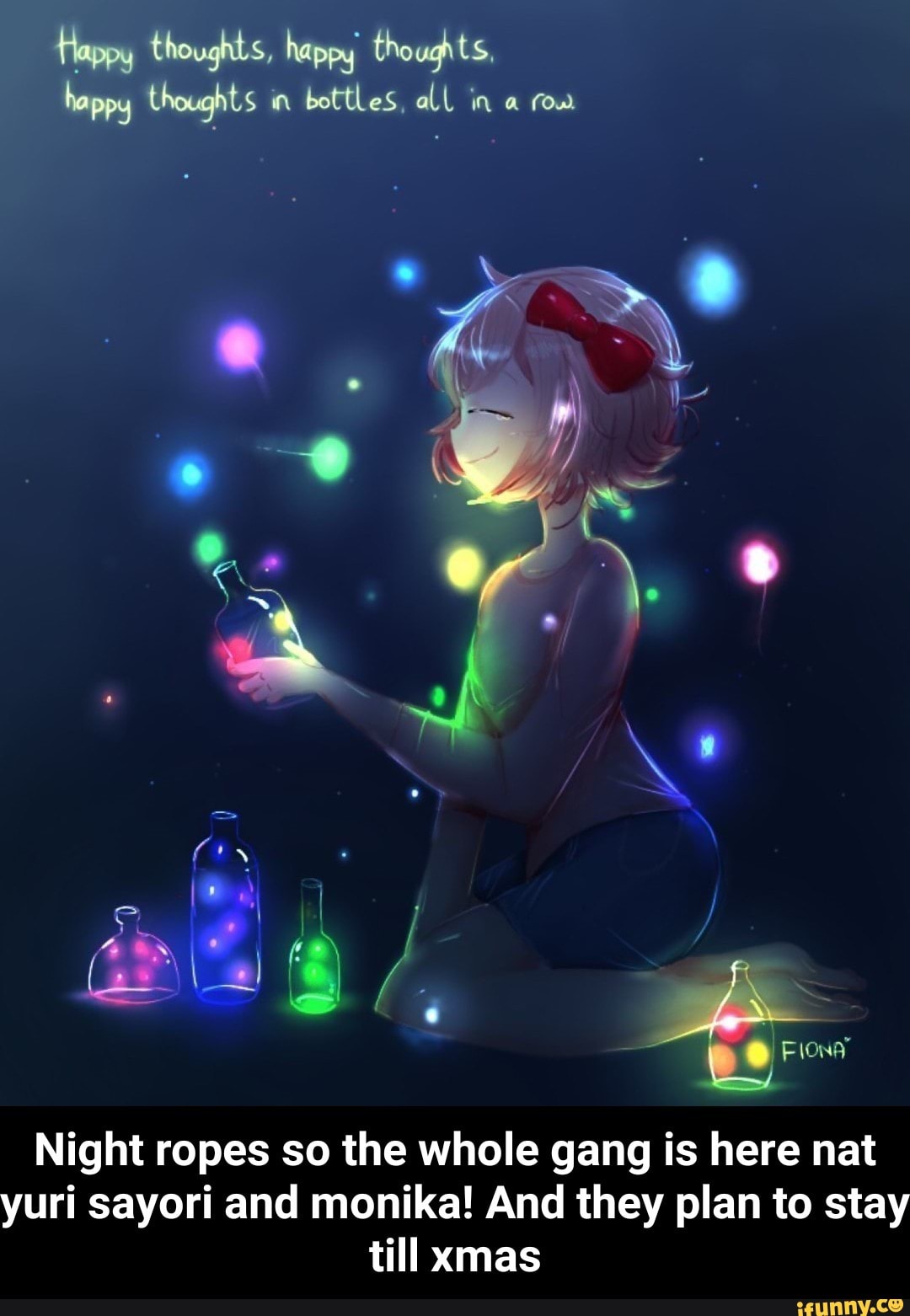 Night Ropes So The Whole Gang Is Here Nat Yuri Sayori And Monika And They Plan To Stay Till Xmas Night Ropes So The Whole Gang Is Here Nat Yuri Sayori