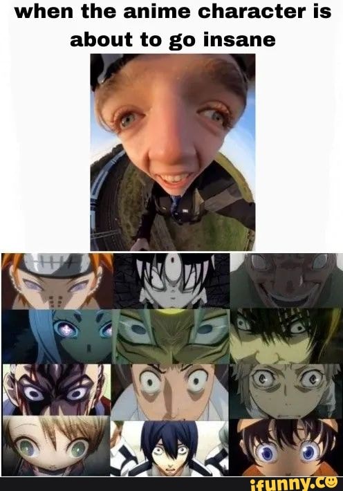 joshbagel on Twitter The face anime characters make when theyre about to go  crazy httpstcoaHyOM9Klr3  Twitter