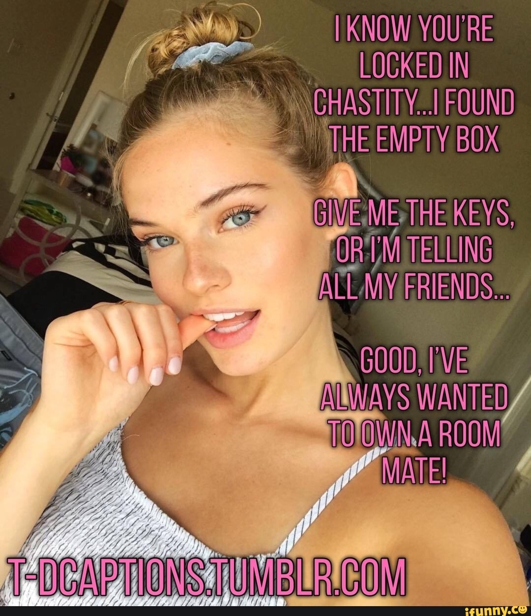 Friends Chastity Key Captions Roommate
