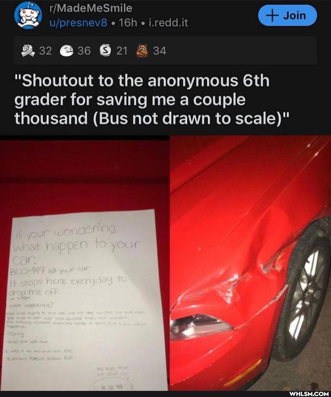 + Join
+/MadeMeSmile
uforesnev8 i.redd.it
32 @36 21 34
"Shoutout to the anonymous grader for saving me a couple thousand (Bus not drawn to scale)"