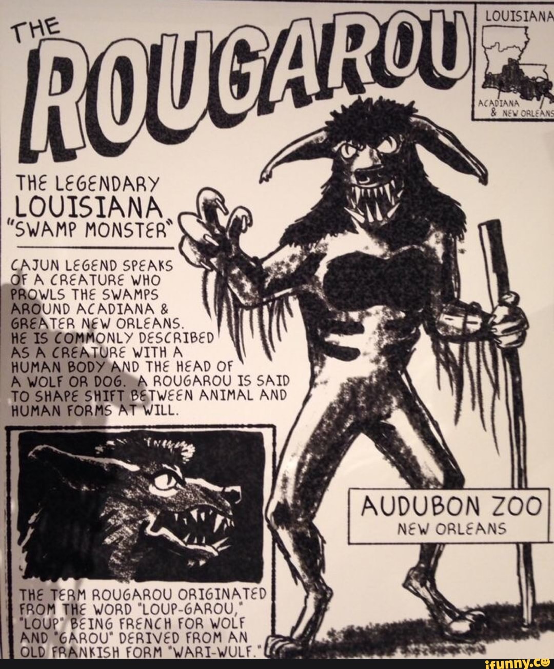 Swamp Monster Cajun Legend Speaks F A Creature Wo Wls The Swamps Und Acadiana Ater New