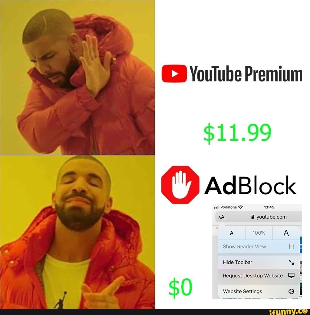 YouTube Premium
$11.99
QQ Vodafone ock
100%
Show Reader View
Hide Toolbar
Request Desktop Website *
$ Website Settings I
