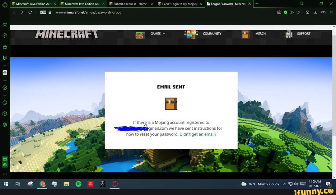 Can't login to Minecraft Account on Mojang