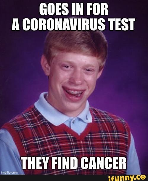 GOES IN FOR
A CORONAVIRUS TEST
