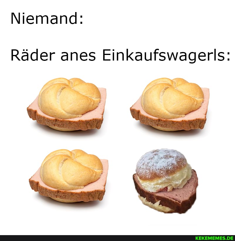 Niemand:
Räder anes Einkaufswagerls:
