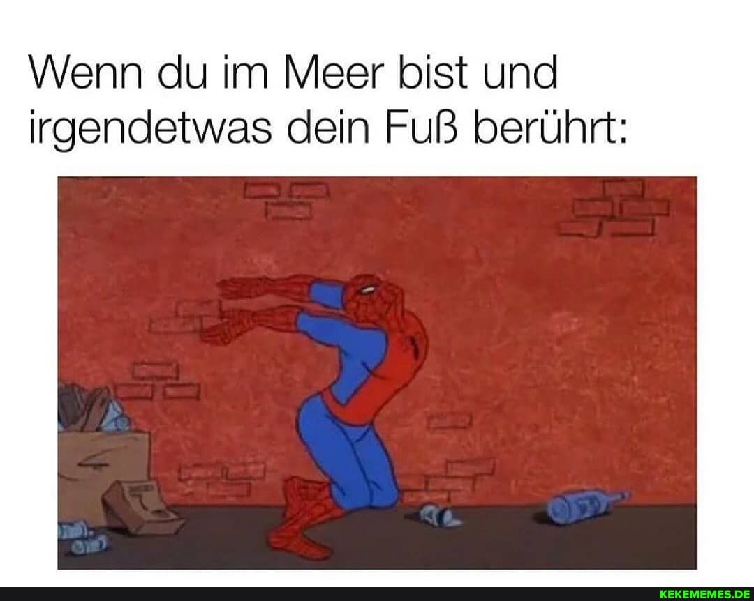 Wenn du im Meer bist und irgendetwas dein Fuß berührt: