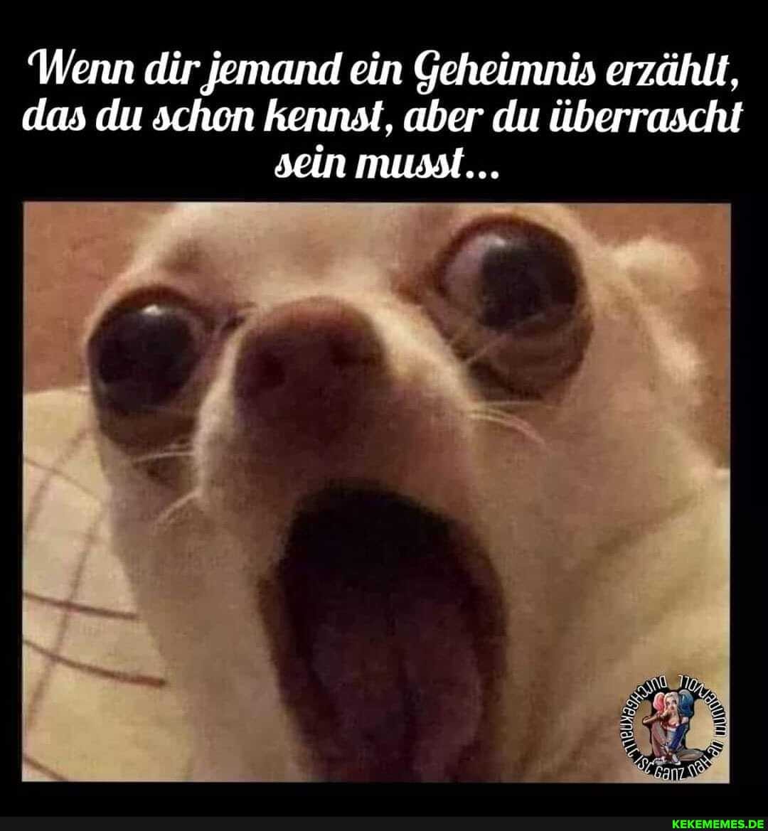 Wenn dir jemand ein Geheimnis erzählt, das du schon kennst, aber du überrascht