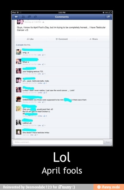 Lol
April fools