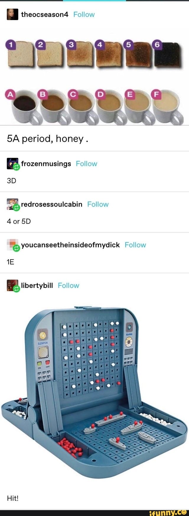 a theocseason4 Follow
5A period, honey
Fig youcanseetheinsideofmydick Follow