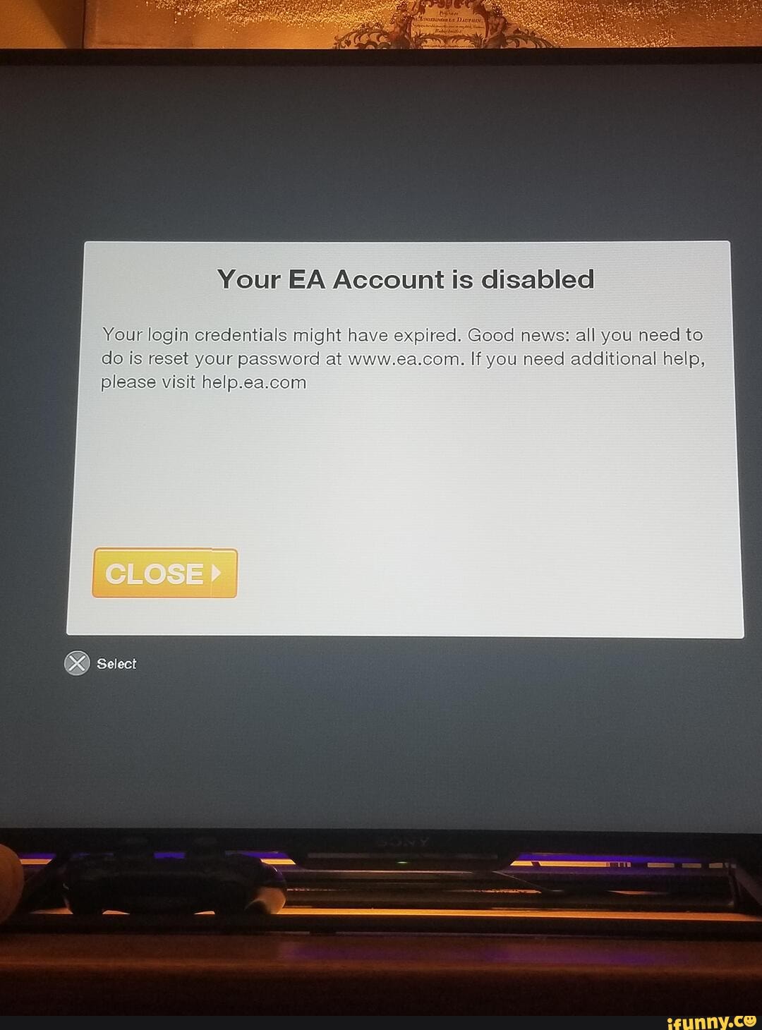 ea have disabled my account