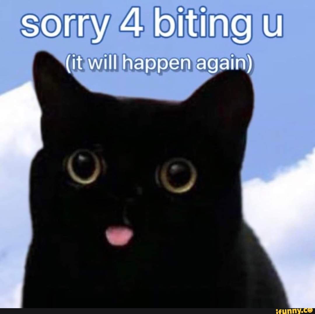 Sorry 4 biting (it will happen again) - iFunny