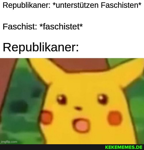 Republikaner: *unterstützen Faschisten*
Faschist: *faschistet*
Republikaner: