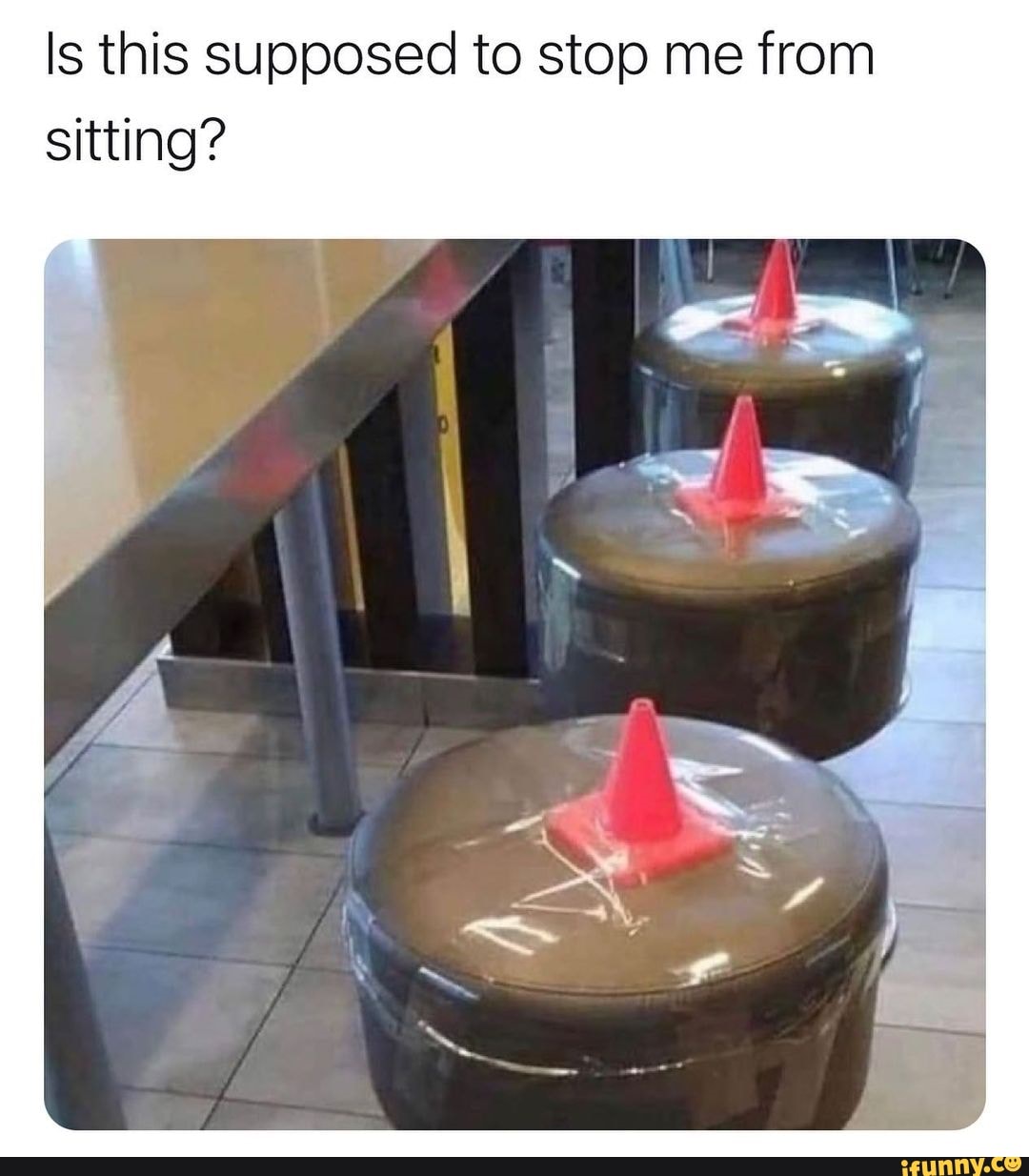 Is this supposed to stop me from sitting?