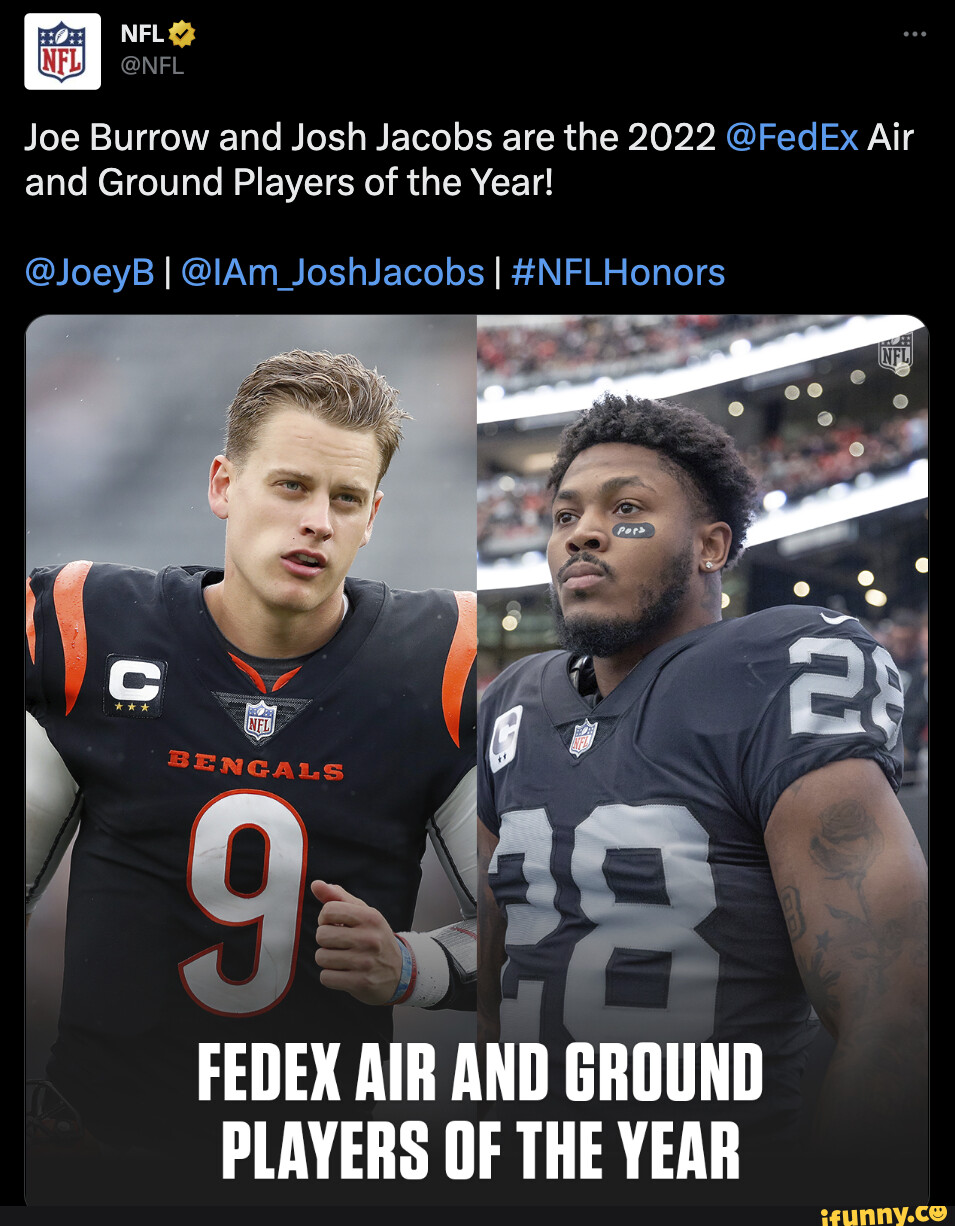 NFL Joe Burrow and Josh Jacobs are the 2022 FedEx Air and Ground