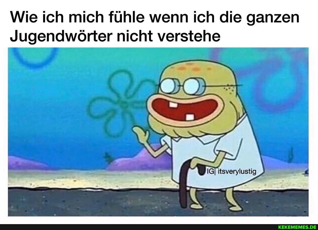 Wie ich mich fühle wenn ich die ganzen
Jugendwörter nicht verstehe